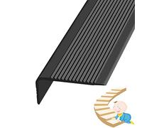 Rubber Stair Treads Rubber Trim Edging Non-slip Stair Edge Protector for Wooden Steps Outdoor Skid Resistant Stair Nose Molding for Concrete Marble Tile Metal Stairs Width 1.18x2.75in/3x7cm (Colo