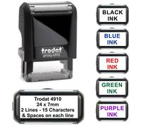 Rubber Stamp Small Personalised Self-Inking Trodat 4910 2-Line