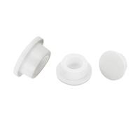 Rubber Stopper Seal Plug 0.59-0.83 Inch White T-Type Silicone Rubber Stopper Cap, Round Hole Cover 5pcs(17mm)