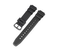 Rubber Strap Compatible With Casio AQ-S810W S800W W-735H SGW-300 AE-1200 W-216H W-800H Convex Men Black Sport Silicone Watch Bracelet 18mm(KOE black buckle)