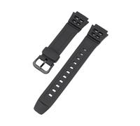 Rubber Strap Compatible With Casio AQ-S810W S800W W-735H SGW-300 AE-1200 W-216H W-800H Convex Men Black Sport Silicone Watch Bracelet 18mm(KOU black buckle)