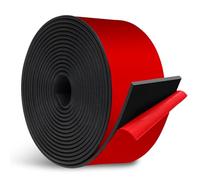 Rubber Strip Self-Adhesive Neoprene Rubber Sheet Solid Strips for Weather Seal Pads Floor Covering Vibration Protection Gasket DIY Leveling(50mm(W)×3mm(T)×6m(L)) Adhesive