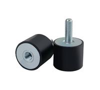 Rubber stud shock absorbers M3 M4 M5 M6 M8 M10 M12 M16 M20 Male To Female Thread Rubber Shock Absorber Anti Vibration Lsolator VD Type(40x40 M8x23mm)