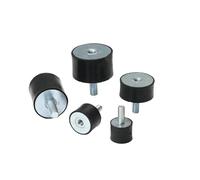 Rubber stud shock absorbers M3 M4 M5 M6 M8 Metric Male To Female Rubber Shock Absorber Crash Pad Damper Bobbin Mount Isolator(15x30 M4x10mm)