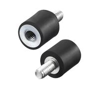 Rubber stud shock absorbers M4 M5 M6 M8 Male To Female Thread Rubber Shock Absorber Crash Pad Damper Anti Vibration Isolation Mount for Welding Machine 2pcs(GRAY)
