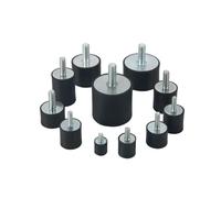Rubber stud shock absorbers M4M5M6M8 Male Thread Rubber Shock Absorber Crash Pad Damper Bobbin Mount Isolator For Boat Car Anti Vibration Mount Tool Parts(VD15X30XM5)