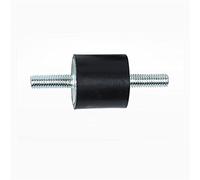 Rubber Studs Shock Isolator, Stud Bushing 1pcs Threaded Mounted Absorber, M4 M5 M6, Cylindrical, Silent Anti Vibration Mount(M6 25 * 30mm)