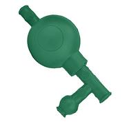Rubber Suction Bulb, Lab Rubber Suction Bulb Lab Pipette Nature Rubber Pipets Safe Pressure Quantitative Pipette Filler with 3 Valves for Chemistry Labware, 13x6x6cm (Green)