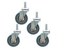Rubber Swivel Castor Wheel,Trolley Furniture Caster,Swivel Stem Castors with Brake,Universal 360 Degree Rotating,Mute,Replacement Castors,for Coffee Table Shoes Bins (M12,Brake) (Color : Brake, Size