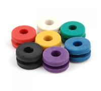 Rubber Tattoo Machine Needle Grommets, Assorted Colours, 3mm Hole Diameter, 8mm Outer Diameter, 100 Pieces