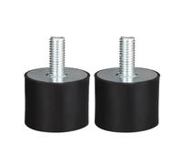 Rubber Threaded Shock Absorber 2pcs M8 M10 Male/Male Female Rubber Shock Absorbers Anti Vibration Silentblock Boat Car Bobbin Absorber Tools Black(SIZE 4)