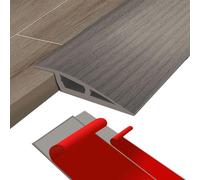 Rubber Threshold Ramp,Flooring Threshold Ramp Reducer,Self Adhesive Floor Transition Strip,for DoorFloorWheelchair Ramp Edge-Reducer Threshold-Transition-Strip(Grey wood grain, 5cm x 1cm x 1m)