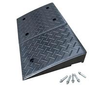 Rubber Threshold Ramp, Non-Slip Kerb Ramps for Steps, Driveway, Garage, Portable Curb Ramp for Mobility Scooter, Wheelchair, Motorcycle, Heavy Duty, 3-20cm Rise(L50xW25xH5cm)