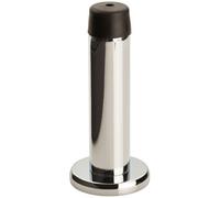 Loops Rubber Tipped Doorstop Cylinder with Rose Wall Mounted 71mm Polished Chrome Loops Multicolor
