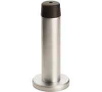 Loops Rubber Tipped Doorstop Cylinder with Rose Wall Mounted 71mm Satin Chrome Loops Multicolor
