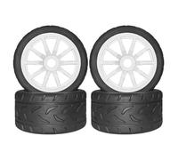 Rubber Tire 100/107mm 17mm Hex 4Pcs For Arrma For Infraction 1/7 RC Car | RC Car Upgrades & Replacements parts, 17mm hex 100/107mm tires improve grip for on-road cars Components