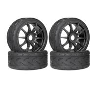 Rubber Tire 100/107mm 17mm Hex 4Pcs For Arrma For Limitless 1/7 RC Car Part | RC Car Upgrades & Replacements parts, 17mm hex 100/107mm tires improve grip for on-road cars Components