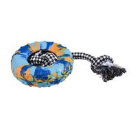 Rubber tire and cotton rope dog toy Duvoplus Smash