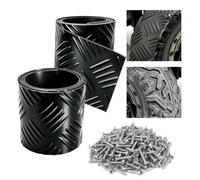Rubber Tire Upgrade Kit with 50 Screws 2 Pieces Cuttable Universal Rubber | Electric Car Wheel Grip Traction Bands for Driveway Backyard Park Garage Playground Garden Patio