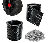 Rubber Tire Upgrade Kit with 50 Screws Universal Rubber Cuttable | Kids Vehicle Toy Tire Traction Bands for Driveway Backyard Park Playground Garden Patio Sidewalk