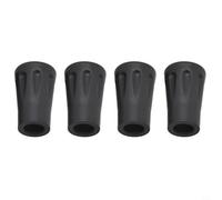 Rubber Trekking Pole Tips 10mm Hiking Pole Covers 2-Pack | Fits 10mm poles, reduces metal wear, prevents slipping on wet rocks, pack of 2, black rubber material