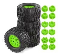 Rubber Truck Tires 4Pcs 14mm Hex For Arrma For Granite For Vorteks 1/10 RC | RC Car Upgrades & Replacements, rubber truck tires with 12/14mm hex improve grip and stability Upgrade