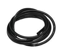 Rubber Tubing 1 Meter Silicone Tube Flexible Rubber Hose Soft Drink Pipe Water Connector ID 2 3 4 5 6 7 8 9 10 12mm(Black,ID 3mm OD 6mm)