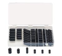 Rubber Vacuum Caps - Black Tube Stopper, Universal Plugs, Flexible Rubber Covers, Multisize Cap Collection and Sealing Stopper Set for Garage Tasks for Automotive Engines Maintenance
