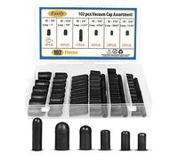 Rubber Vacuum Caps Plug Kit, 102 PCS Assorted Vacuum Plugs Hose End Caps Assortment Kit for Carburetor, Manifold, Automotive 3/16'' 5/16" 7/32" 1/4" 5/32'' 3/8''