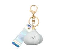 Rubber Vegetable Keychain Farm Theme Carrot Mushroom Onion Garlic Shape Pendant Ornament Hanging Decoration Vegetable Rubber Keychain Charm Carrot Onion Phone Charm, フリーサイズ