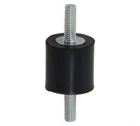 Rubber Vibration Isolator Mount for Industrial Equipment - for /M5/M6 Metric Thread, Galvanized Metal & Natural Rubber Damping (M5x15mm（20mmx20mm）)