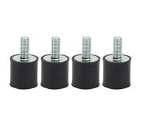 Rubber Vibration Isolator Mounts with M3 M5 and M6 Threaded Studs for Air Compressors Engines and Water Pumps - Silentblock Shock Absorber Bobbins for Boat and Car - 4 Pieces (VD15*15 M5*12)