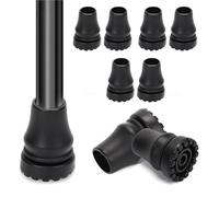 Rubber Walking Stick Tips 16 Pcs 16/19/20/22mm Cylindrical Particle Anti Slip Panel Walking Stick Crutch Cane Bottom Pads Cover Climbing Hiking Trekking Pole Tip(19mm)