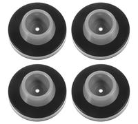 Rubber Wall Protector Door Stopper 4pcs Stainless Steel | Black Finish, Quiet Closing Aid, Easy Installation, Hallway and Bedroom Use, for Renters and Young