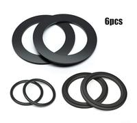 Rubber Washer for Pool Plunger Valves, 6 pcs/set, Flat O-Ring Gasket with 1.5 in OD, Leak-Proof Seal for Hose and Filter Connections, Compatible with Models 10745/10262/10255
