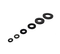 Rubber Washers M4 M5 M6 M8 M10 OR M12 Form A Black Pack of 10 (M10 x 20mm x 2.3mm Thick)