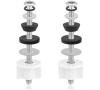 Rubber Washers Toilet Seat Fixing Screws Black(2 pieces of 50 g)