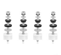 Rubber Washers Toilet Seat Fixing Screws Black(4 packs of 100 g)