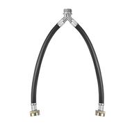 Rubber Washing Machine Y Hose, 3/4 Inch Brass Fittings,2 Inch Length Hot and Cold Water Y Mixer Hose Connector