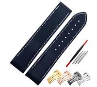 Rubber Watch Strap 20mm 22mm Silicone Watchband Suitable for Omega Watch Band Folding Clasp Curved End Wristwatches Belt