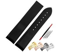 Rubber Watch Strap 20mm 22mm Silicone Watchband Suitable for Omega Watch Band Folding Clasp Curved End Wristwatches Belt