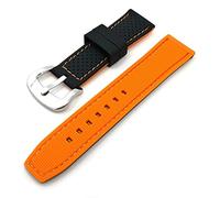 Rubber Watch Strap 20mm 24mm Generic Watch for Waterproof Watchband(White-Dinosaur Doodle4,20mm)