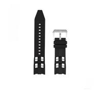 Rubber Watch Strap Accessories Compatible Compatible With Invicta Russian Professional Divers Silicone Metal Pellet Wristband Bracelet(Black -silver)