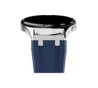 Rubber Watch Strap Butterfly Buckle Fit for Huawei Watch GT5 4 Pro 46mm/OnePlus 2 2R /Amazfit Balance GTR 4(Silver blue)