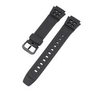 Rubber Watch Strap Compatible With Casio AQ-S810W W-735H W-216H SGW-300 AE-1000W AE-1200 Men Black Sports Silicone Wrist Band Bracelet 18mm(B black buckle)