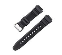 Rubber Watch Strap for Casio AQ-S810W/S800W AE-1000W SGW-400H/300H/500H W-735H Siliconewatch Strap Black Pin Wrist Band Bracelet (Color : 26mm, Size : 18mm)
