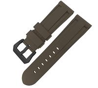 Rubber Watch with Butterfly Clasp 24mm 26mm for Sports Watch Silicone Colorful Submersible Luminor/Grey Camouflage Black 2/24Mm