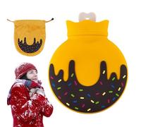 Rubber Water Bottle, Hot Water Bottle - Hot Water Bottle Bag with Donut Design | Detachable Foot Warmer for Kids Hot Water Bottle, Good Seal for Men and Women