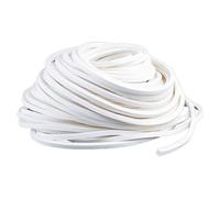 Rubber Weather Seal Strip, 1M White Silicone Foamed Rubber Doors Windows Gasket Trim Seal Strip