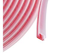 Rubber Weather Stripping Door Seal Strip, Waterproof Self-Adhesive Backing Weatherstripping for Door Frame Insulation, Easy Cut to Size